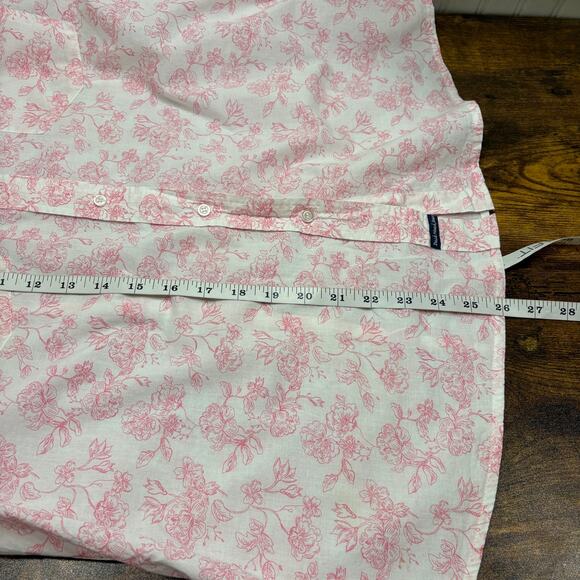 Duck Head Size 1X Top Vintage Floral Cotton Button Up Cottage Country Western - Picture 8 of 14